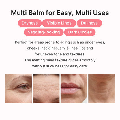 Pink Collagen Volume Multi Balm, All In One Volufiline, PDRN, NAD Stick for Youthful-Looking, Helping Look of Fine Lines