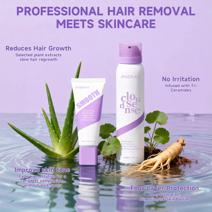 Bikini Pain-Free Hair Removal Cream for Sensitive Skin, Hypoallergenic Formula-Gentle & Fast-Acting Depilatory with Citrus Scent
