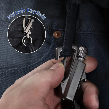 Permanent Match Infinity Lighter with Multitool Keychain Bottle Opener, Keychain Multitool (Not Include Lighter Fluid)