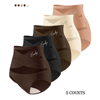 3/4/5/6/8 Pcs Women's High Waist Briefs