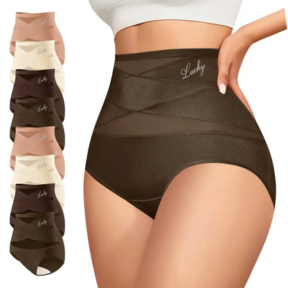3/4/5/6/8 Pcs Women's High Waist Briefs