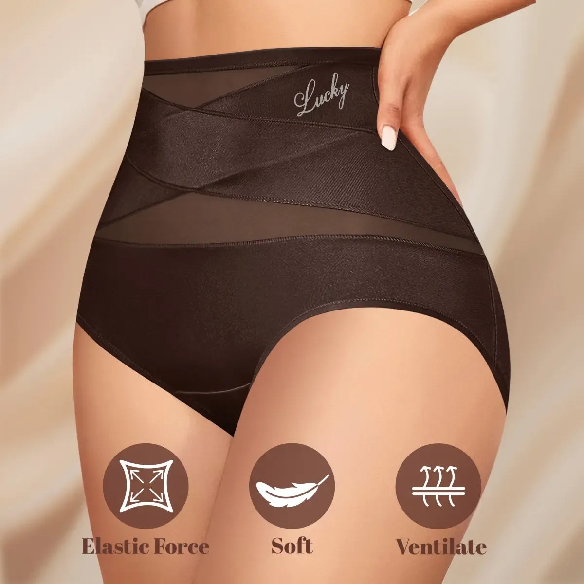 3/4/5/6/8 Pcs Women's High Waist Briefs