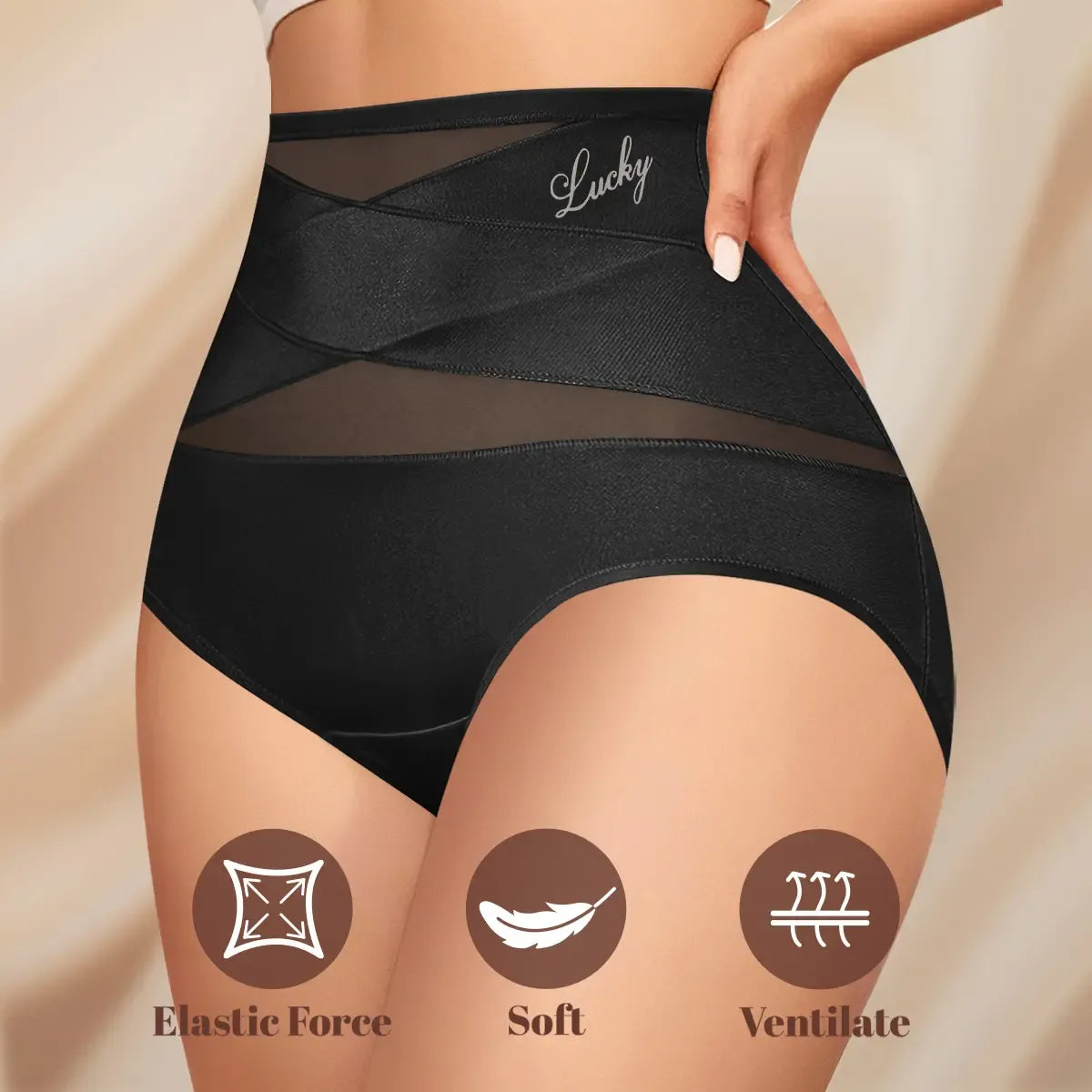 3/4/5/6/8 Pcs Women's High Waist Briefs