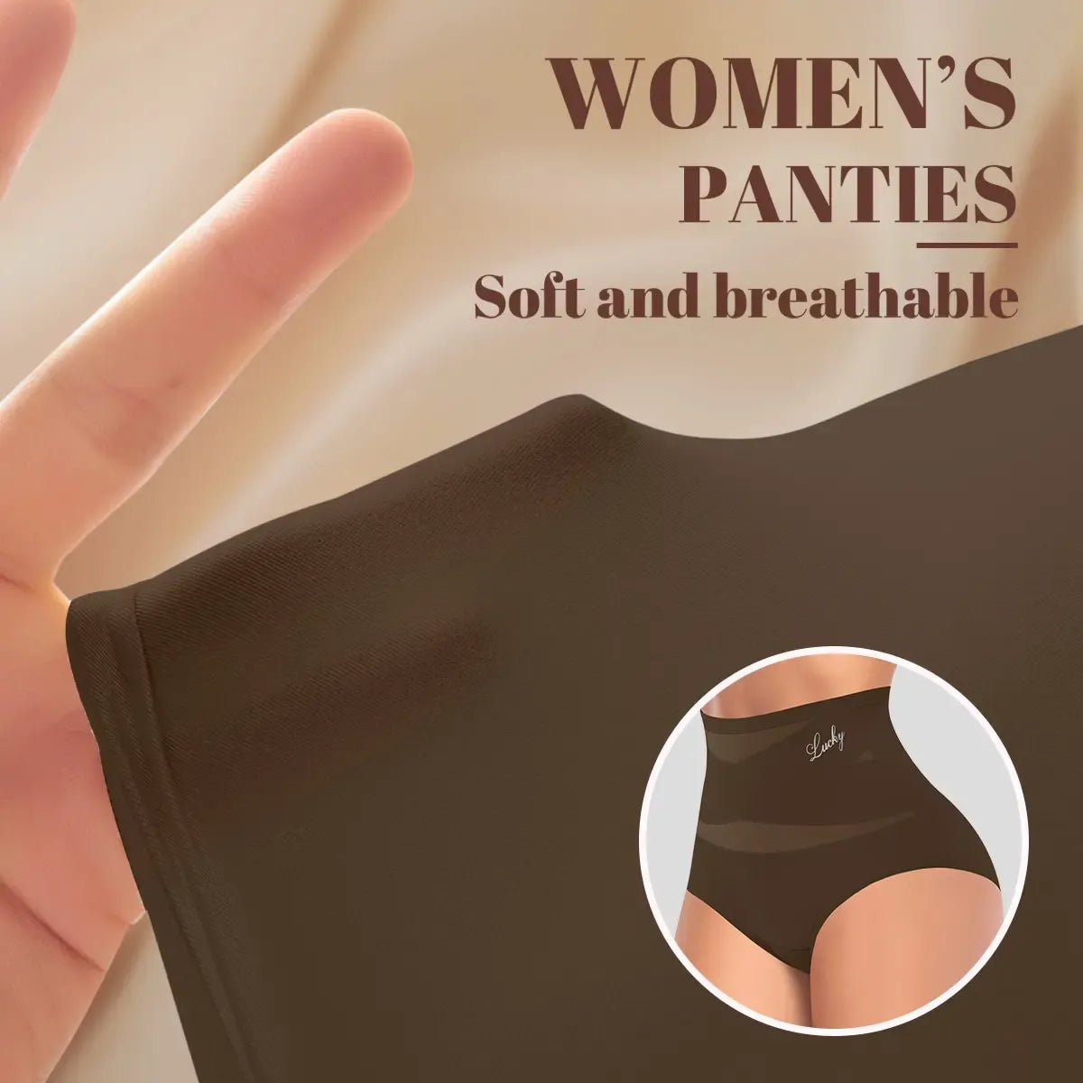 3/4/5/6/8 Pcs Women's High Waist Briefs