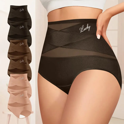 3/4/5/6/8 Pcs Women's High Waist Briefs