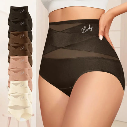 3/4/5/6/8 Pcs Women's High Waist Briefs