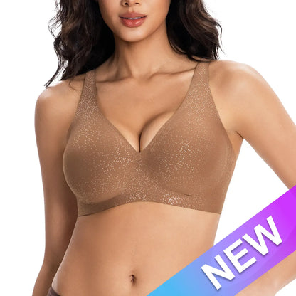 Wireless Womens Comfortable Wireless Bras Push Up Bralettes Seamless Tshirts Bras Deep V Everyday Bras
