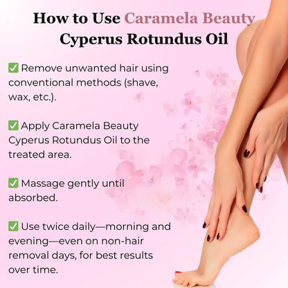 Cyperus Rotundus Oil for Natural Hair Reduction - 60ml/2oz