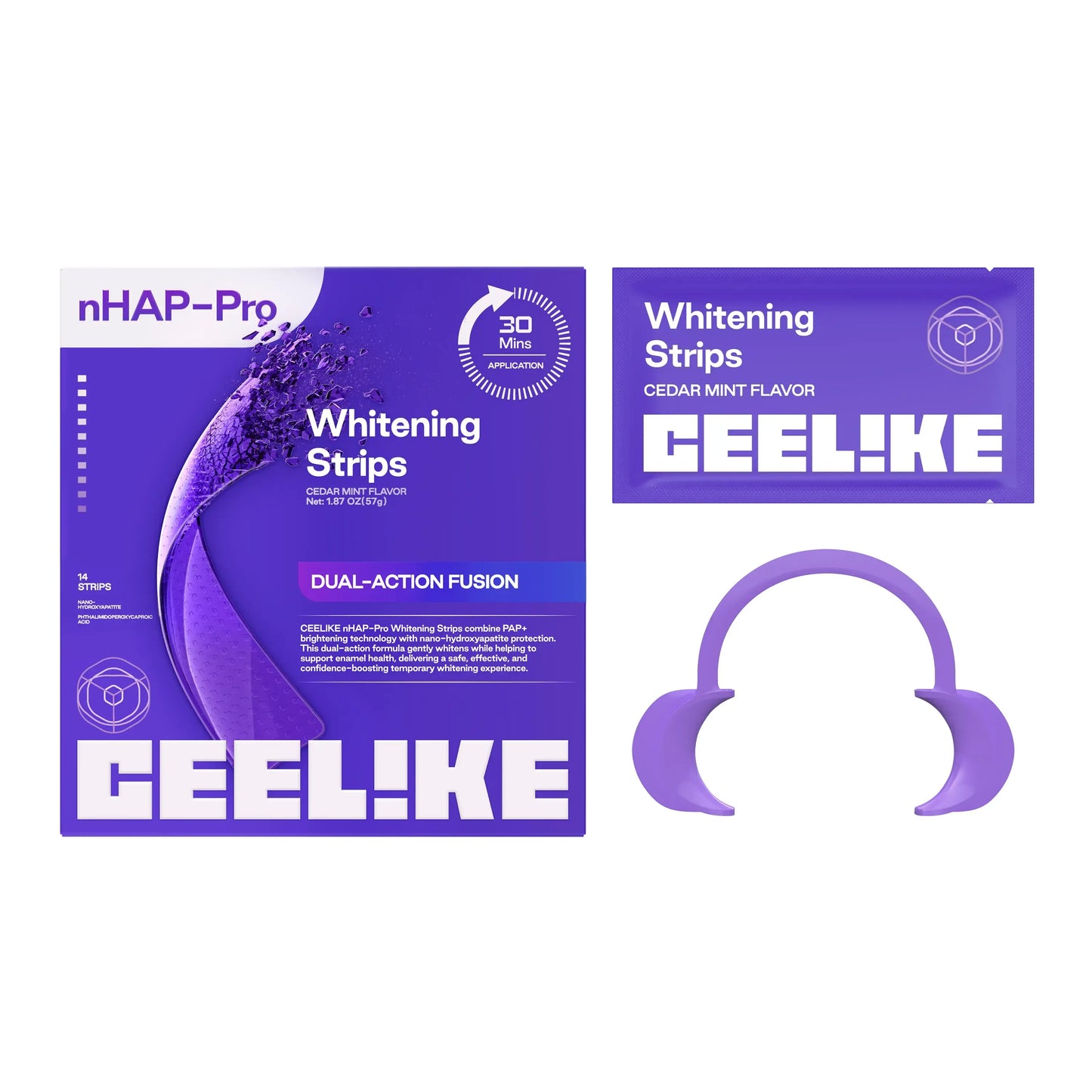 Purple Teeth Care Strips With Free Cheek Retractor
