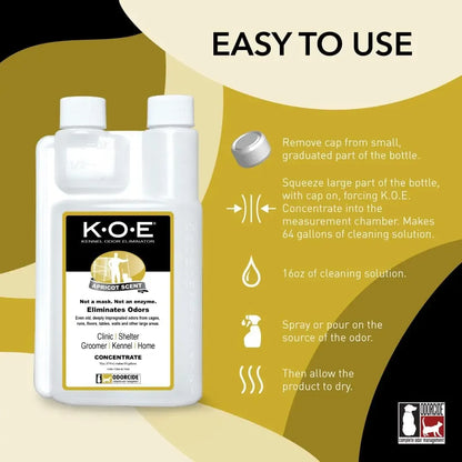 16oz Concentrate - Kennel Odor Eliminator - Non-Enzymatic Formula