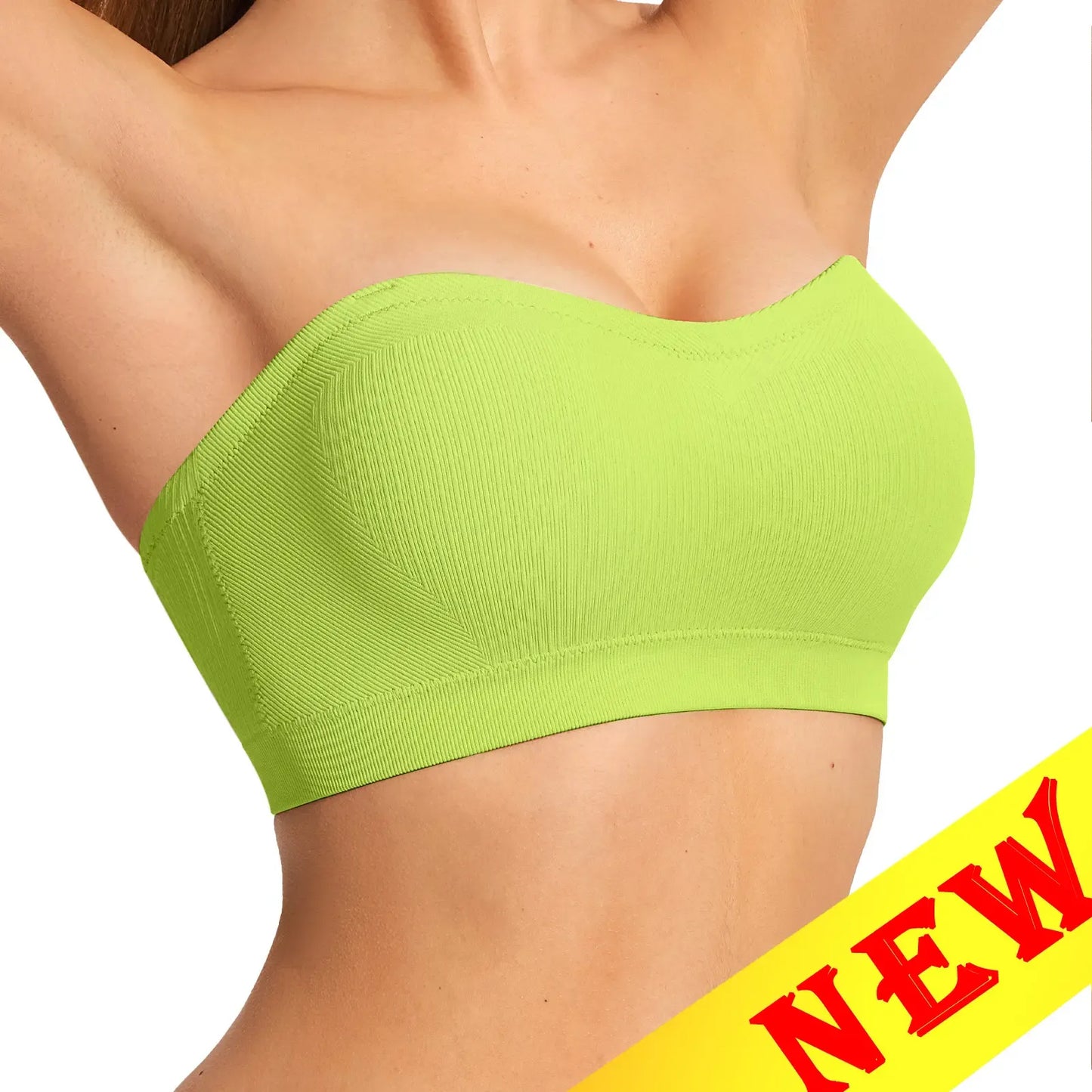 Women Non-Slip Bandeau Bras With Comfortable Strapless Bra Seamless Wireless Tube Top Soft Wireless Bra
