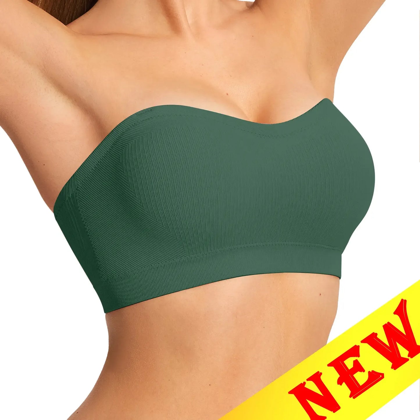 Women Non-Slip Bandeau Bras With Comfortable Strapless Bra Seamless Wireless Tube Top Soft Wireless Bra