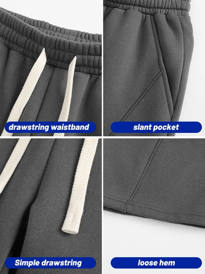 Men's Solid Pocket Waist Shorts, Lightweight Breathable Shorts.