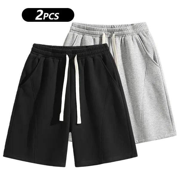 Men's Solid Pocket Waist Shorts, Lightweight Breathable Shorts.