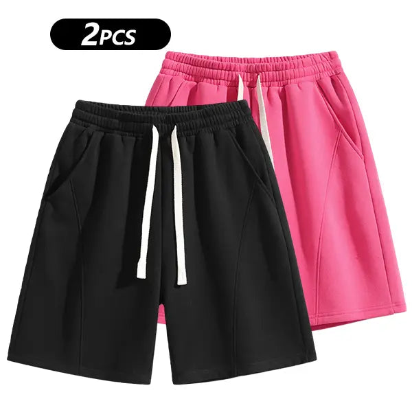 Men's Solid Pocket Waist Shorts, Lightweight Breathable Shorts.