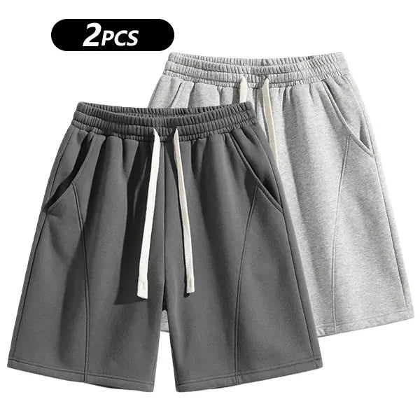 Men's Solid Pocket Waist Shorts, Lightweight Breathable Shorts.