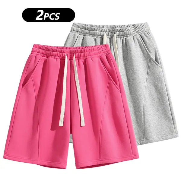 Men's Solid Pocket Waist Shorts, Lightweight Breathable Shorts.