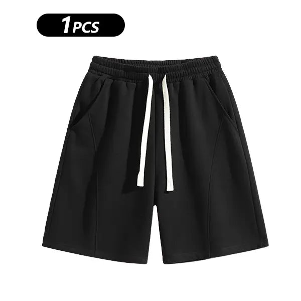 Men's Solid Pocket Waist Shorts, Lightweight Breathable Shorts.