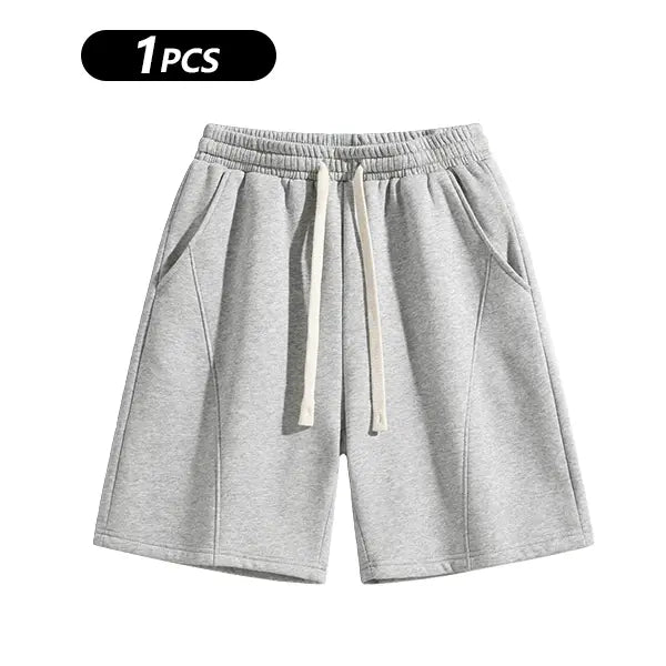 Men's Solid Pocket Waist Shorts, Lightweight Breathable Shorts.