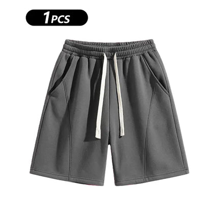 Men's Solid Pocket Waist Shorts, Lightweight Breathable Shorts.