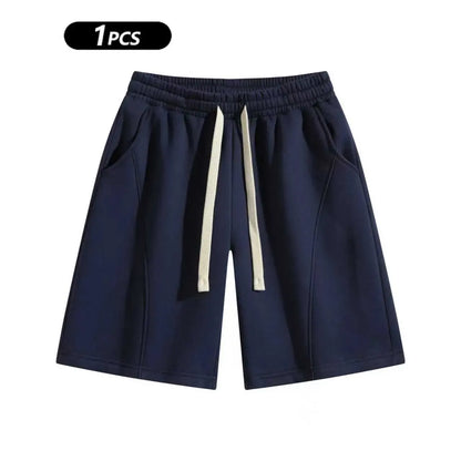 Men's Solid Pocket Waist Shorts, Lightweight Breathable Shorts.