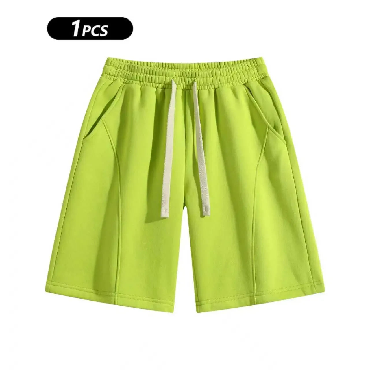 Men's Solid Pocket Waist Shorts, Lightweight Breathable Shorts.