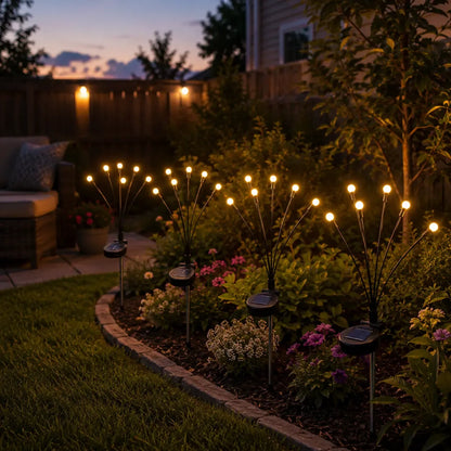 Outdoor Solar Firefly Lights, 4/8 Pack Waterproof Garden Stake Lights