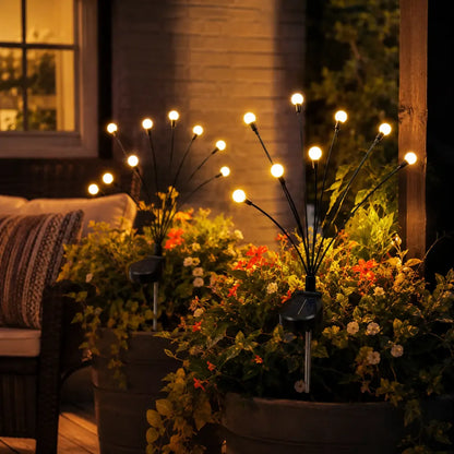 Outdoor Solar Firefly Lights, 4/8 Pack Waterproof Garden Stake Lights