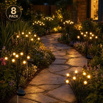 Outdoor Solar Firefly Lights, 4/8 Pack Waterproof Garden Stake Lights