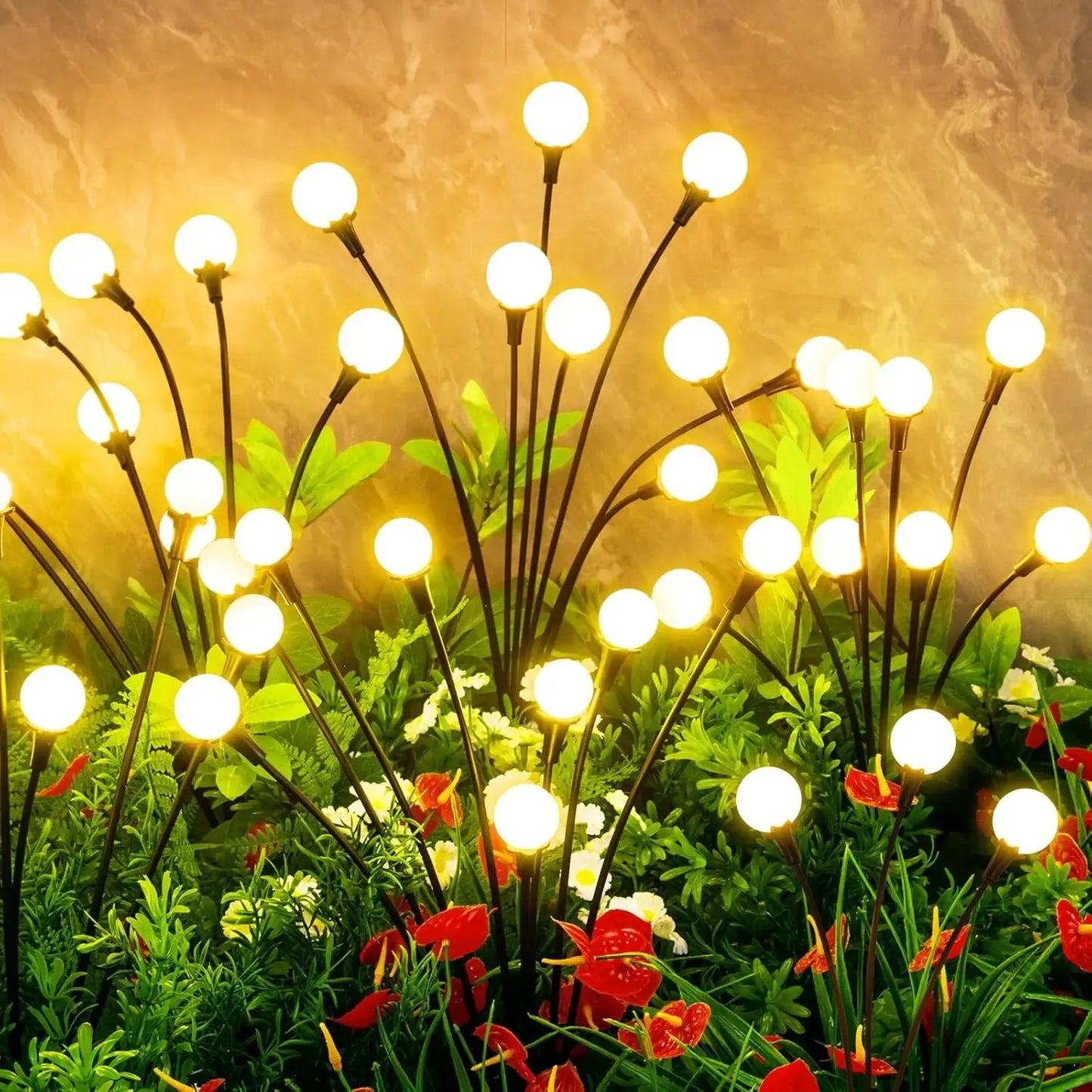 Outdoor Solar Firefly Lights, 4/8 Pack Waterproof Garden Stake Lights