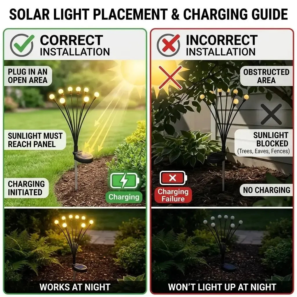Outdoor Solar Firefly Lights, 4/8 Pack Waterproof Garden Stake Lights