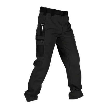 Men's Solid Color Tactical Work Pants,230g/m² new fabric，with Multiple Pockets and Zipper Closures