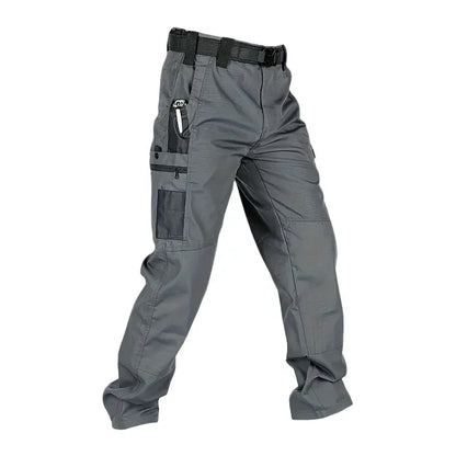 Men's Solid Color Tactical Work Pants,230g/m² new fabric，with Multiple Pockets and Zipper Closures