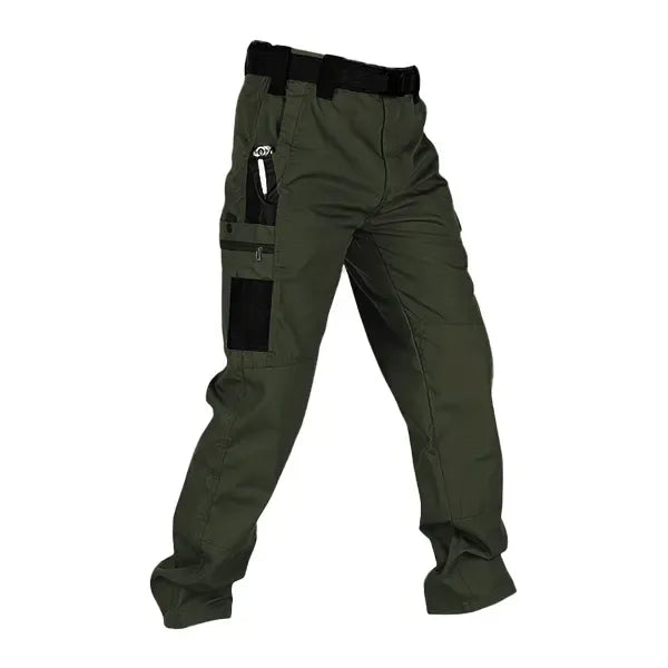 Men's Solid Color Tactical Work Pants,230g/m² new fabric，with Multiple Pockets and Zipper Closures