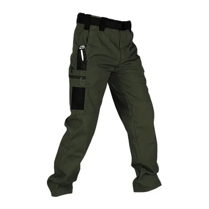 Men's Solid Color Tactical Work Pants,230g/m² new fabric，with Multiple Pockets and Zipper Closures