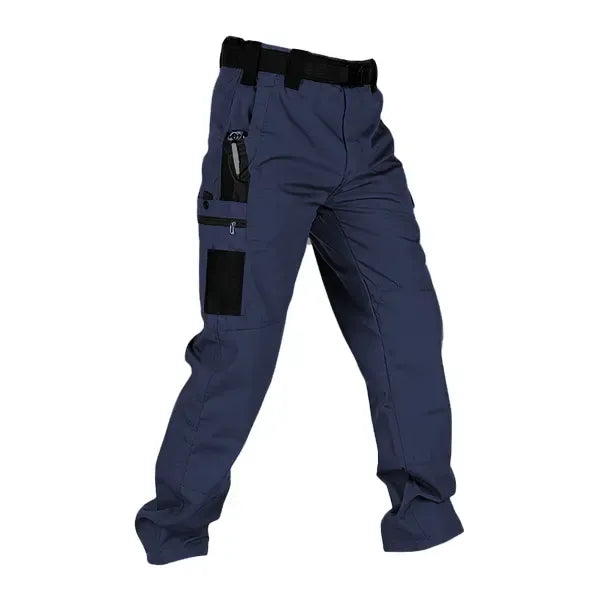 Men's Solid Color Tactical Work Pants,230g/m² new fabric，with Multiple Pockets and Zipper Closures