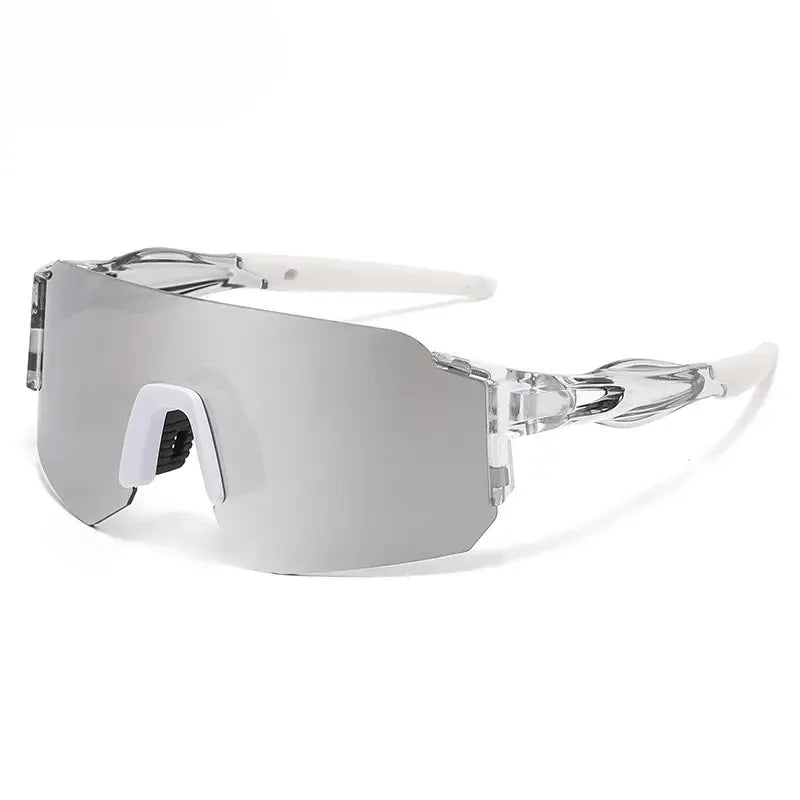 Wraparound Sports Eyeglasses with Colorful UV400 Lens, Windproof for Outdoor Cycling and Fishing