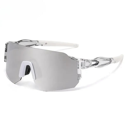 Wraparound Sports Eyeglasses with Colorful UV400 Lens, Windproof for Outdoor Cycling and Fishing