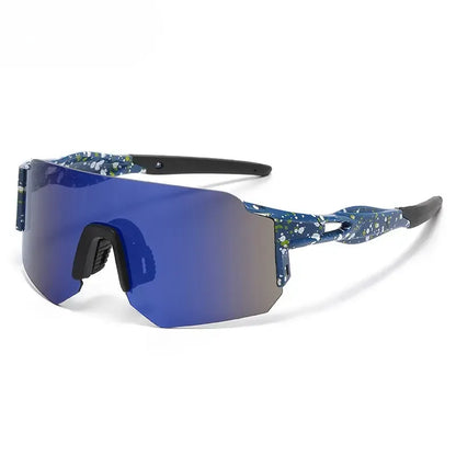 Wraparound Sports Eyeglasses with Colorful UV400 Lens, Windproof for Outdoor Cycling and Fishing