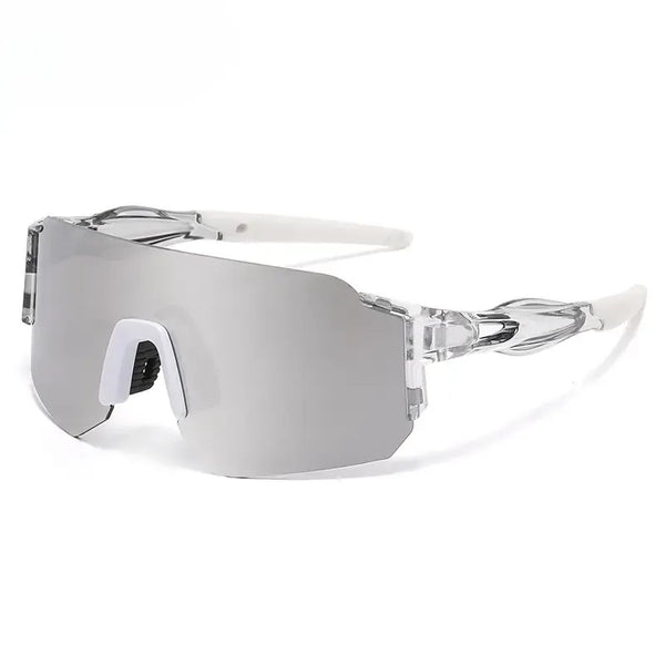 Wraparound Sports Eyeglasses with Colorful UV400 Lens, Windproof for Outdoor Cycling and Fishing
