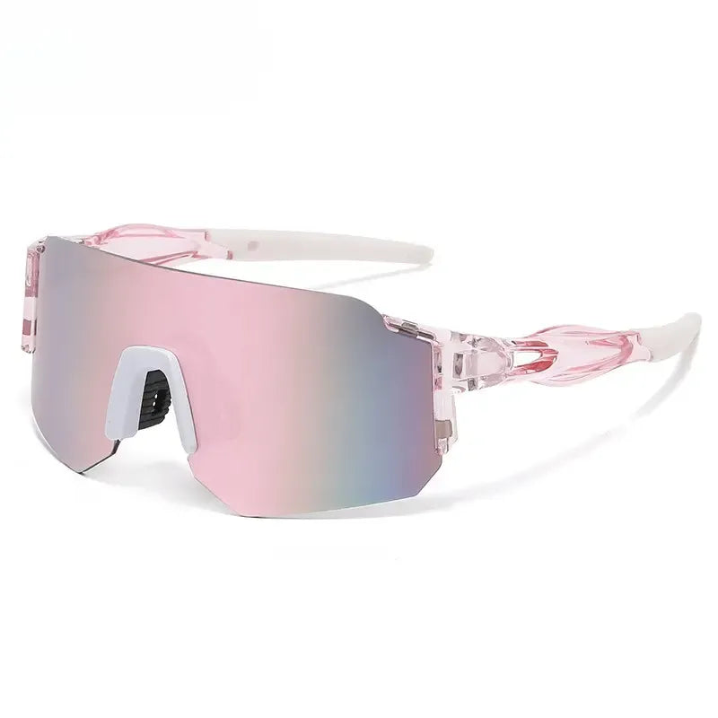 Wraparound Sports Eyeglasses with Colorful UV400 Lens, Windproof for Outdoor Cycling and Fishing