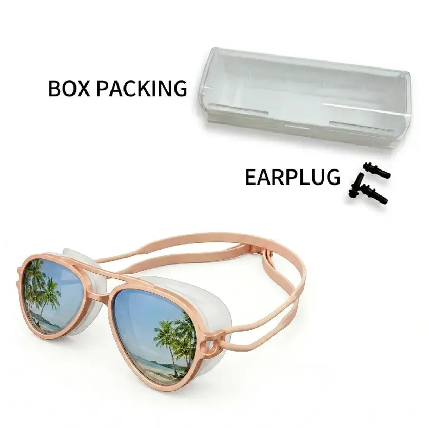 2-in-1 Waterproof Swim Goggles with Sunglasses Function