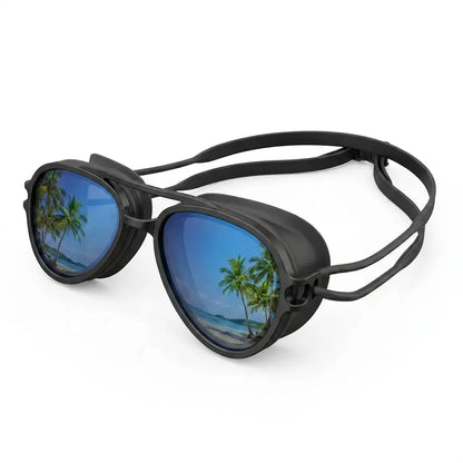 2-in-1 Waterproof Swim Goggles with Sunglasses Function