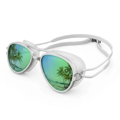 2-in-1 Waterproof Swim Goggles with Sunglasses Function