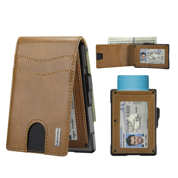 Wallet for Men - Pop Up Case, Cash Slot, and Credit Card Slot - Aluminum Wallet with RFID Blocking