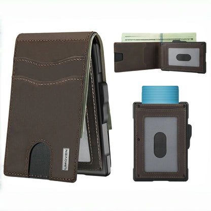 Wallet for Men - Pop Up Case, Cash Slot, and Credit Card Slot - Aluminum Wallet with RFID Blocking