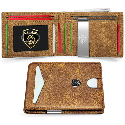 Slim Wallet for Men with 11 cardSlots Rfid Blocking Carbon Fiberwallets Bifold Credit Card Holder Minimalist Leather