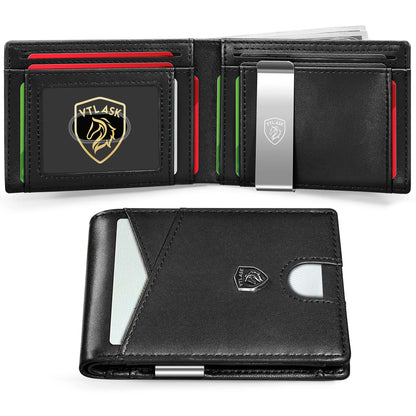 Slim Wallet for Men with 11 cardSlots Rfid Blocking Carbon Fiberwallets Bifold Credit Card Holder Minimalist Leather