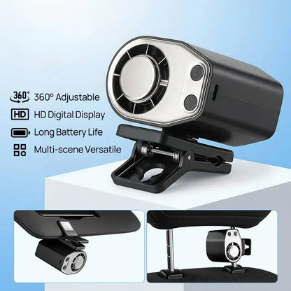 Semiconductor Cooling Clip-On Fan - Portable Clip Fan, Car Accessories, 360° Rotatable