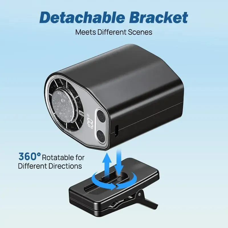 Semiconductor Cooling Clip-On Fan - Portable Clip Fan, Car Accessories, 360° Rotatable